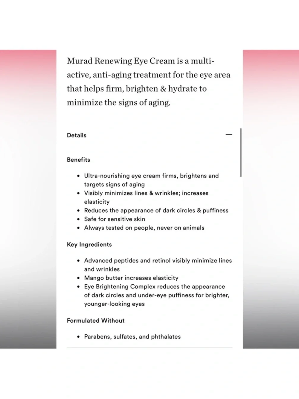 Murad Resurgence Renewing Eye Cream .5 Ounces